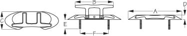 Sea-Dog Acero inoxidable Fldng Clt 4-1/2 Estándar Mnted - 041404-1