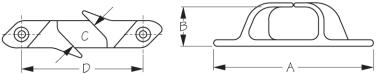 Sea Dog Skene Chock - 3-3/8"