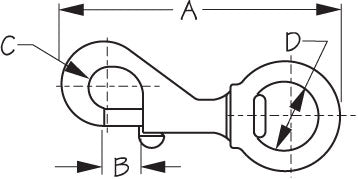 Sea-Dog Bronze Swivel Eye Belt Snap-3/4 (136021-1)