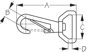 Sea-Dog 145045-1 Sea Dog Stainless Snap for Webbing