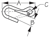 Sea-Dog Galvanized Spring Hook 4-1/16"