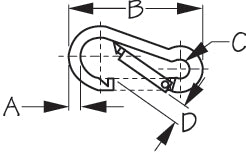 Sea-Dog Stainless Steel Snap Hook with Eye 2-3/ 8" (T) (151565-1)