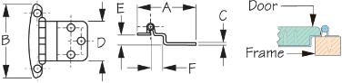 Sea-Dog Semi-Concealed Hinge Stainless - 2-3/4" X 2-3/16"