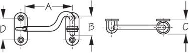 Sea-Dog Door Hook Stainless Steel