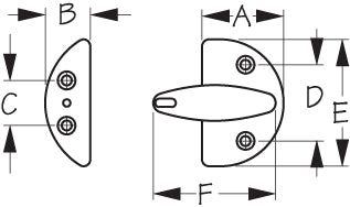 Sea-Dog Door Button Stainless & Nylon - 2-1/8" Diameter