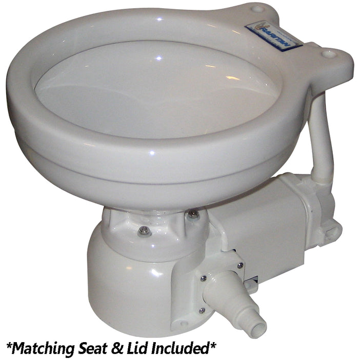 Raritan 160MI012 Sea Era Electric Toilet - Marine Size - Integral Pump - Straight and 90 Degree Discharge - 12V