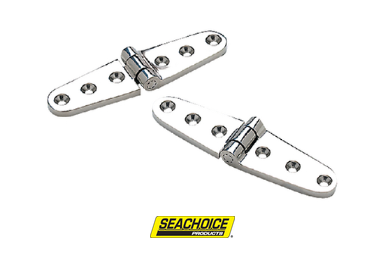 Seachoice 33811 Strap Hinges - Stainless Steel Pair - 6"Lx1 1/8"W