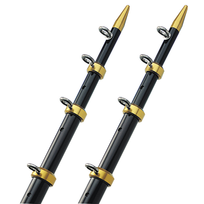 Taco 15' Telescopic Outrigger Poles 1-1/8" - Black/Gold