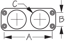 Sea-Dog Two Socket Mounting Plate Only - 10 Pack