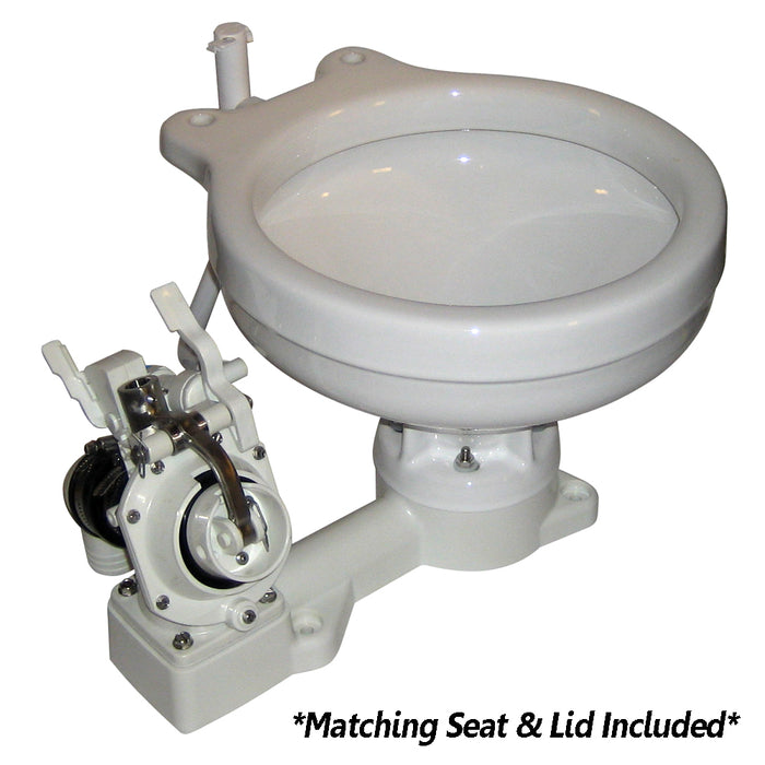 Raritan 25H00L Fresh Head - Fresh Water Flush - Manual - Household Style - Left Hand Operation