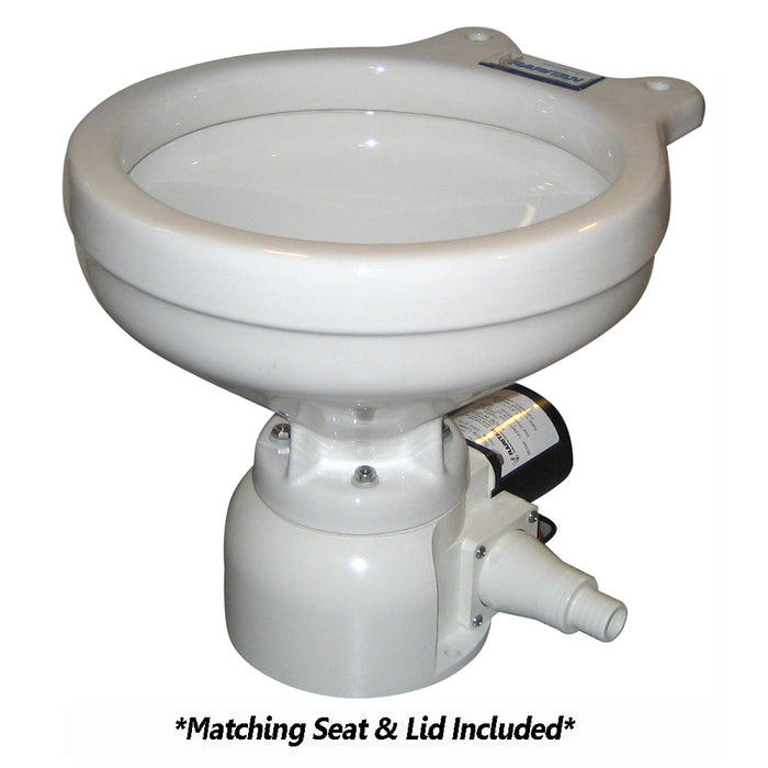 Raritan 162MR012 Sea Era Toilet - Marine Size - Remote Intake Pump - Straight and 90 Degree Discharge - Smart Toilet Control - 12V