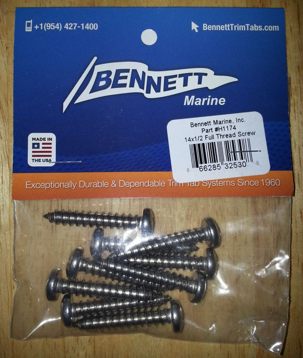 Bennett #14 X 1-1/4" Full Thread Screw