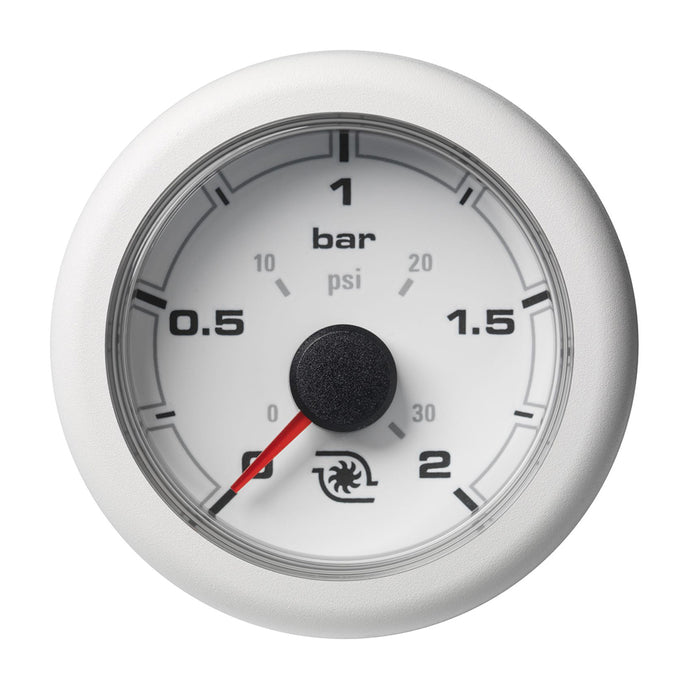 Veratron 52mm (2-1/16") OceanLink Boost Pressure Gauge - 2 Bar/30PSI - White Dial and Bezel