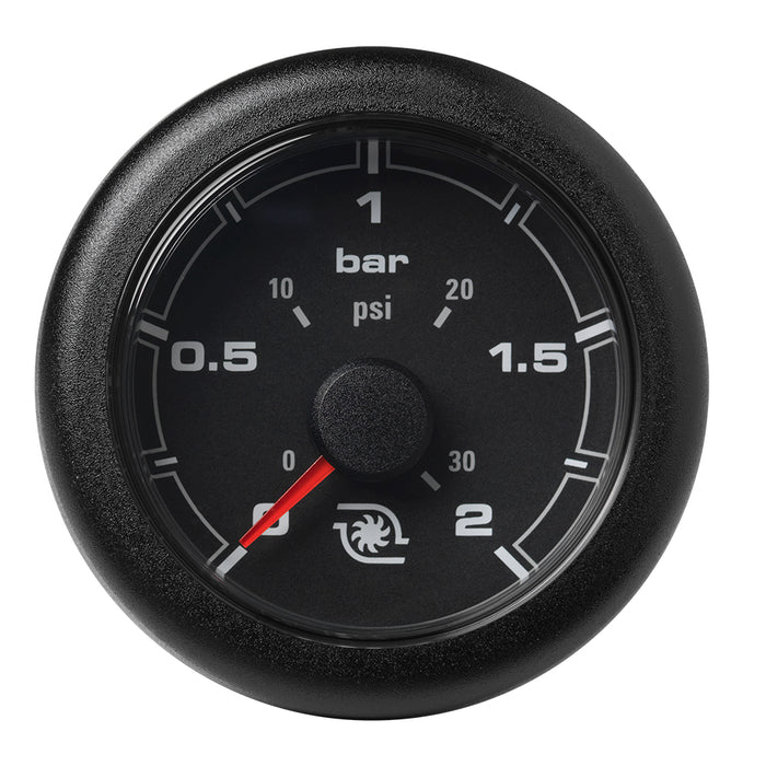 Veratron 52mm (2-1/16") OceanLink Boost Pressure Gauge - 2 Bar/30 PSI - Black Dial and Bezel