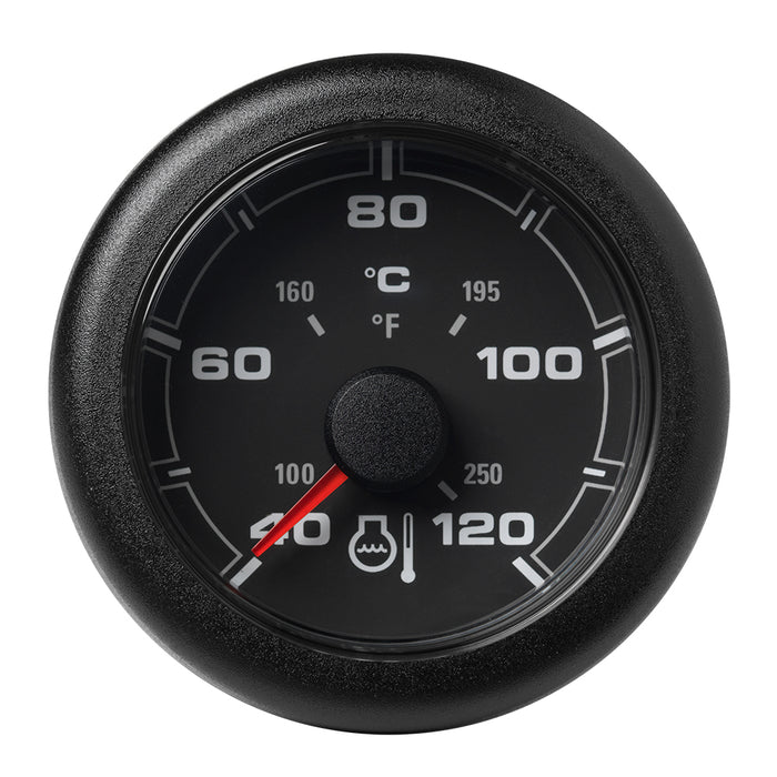 Veratron 52mm (2-1/16") OceanLink Temperature 120 Degrees C/250 Degrees F - Black Dial and Bezel