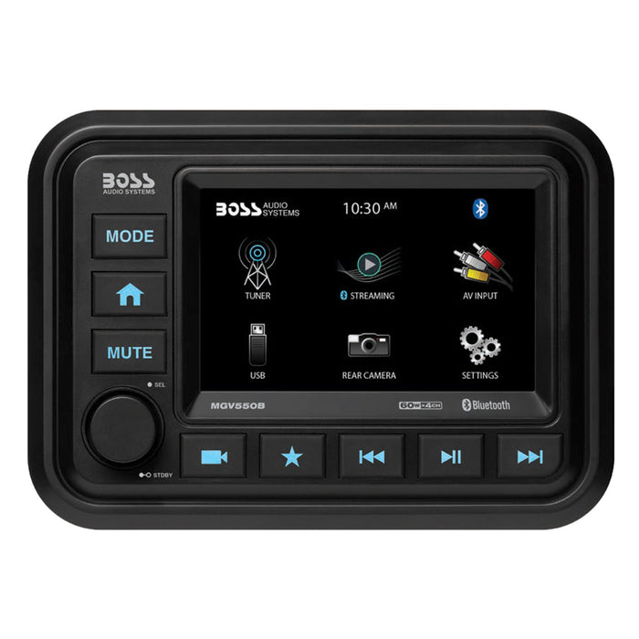 Estéreo marino Boss Audio MGV550B con AM/FM/BT y cámara trasera