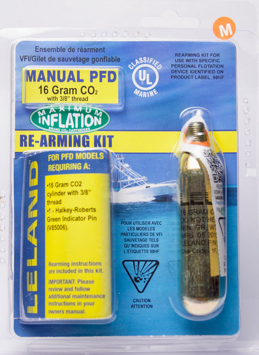 Leland 840AMU-82123Z - 16G Co2 Cylinder With 3/8" Threads - Manual