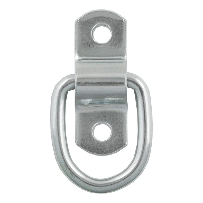 Curt 83730 1" x 1-1/4" Surface-Mounted Tie- Down D-Ring (1,200 lbs, Clear Zinc)