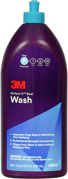 3M Perfect-It Boat Wash, 09035, 1 litre, formule concentrée de force professionnelle 