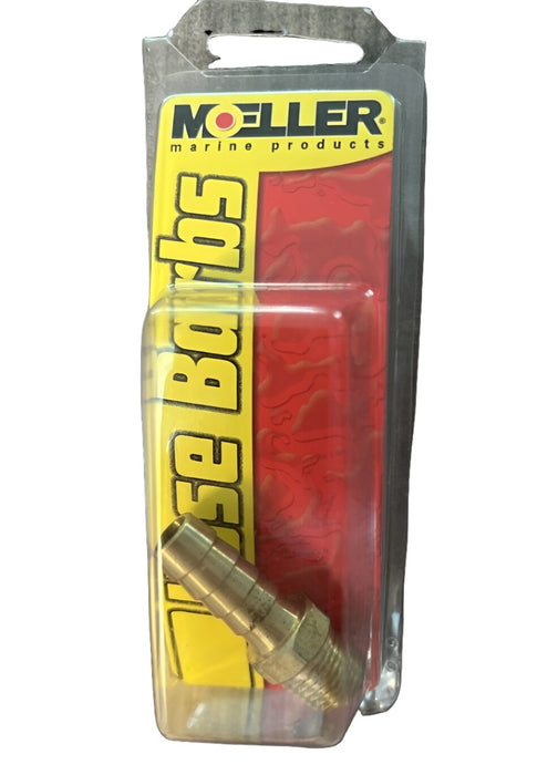 Moeller 033405-10 Fitting Brass 1/4" Mnpt X 3/8" Id Hose