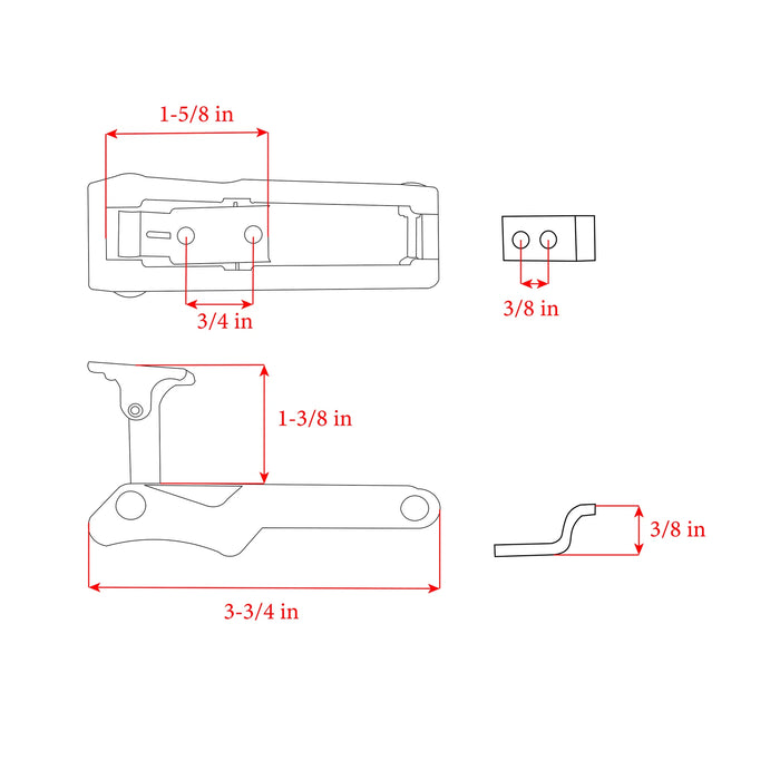 Whitecap 6038 Rubber Draw Latch With S-Keeper