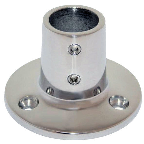 Whitecap 7/8" O.D. 90 Degrees Round Base Stainless Steel Rail Fitting - Packaged