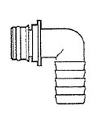 Jabsco Snap-in Port Adapter 3/4" Hose 90 Degree