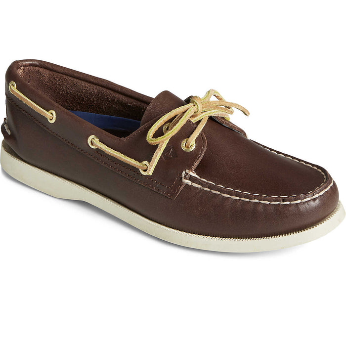 Sperry's Topsider Women's Authentic Brown Boat Shoe - Moccasin, Size 9-1/2 M