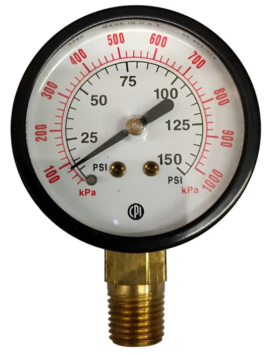 Dometic Pressure Gauge 0-150 PSI Bottom Mount