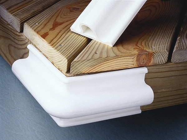 Taylor Made 96009 EPDM Dock Corner Guard, White (3-1/2" x 6")